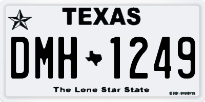 TX license plate DMH1249