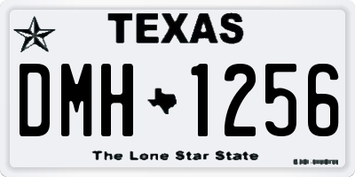 TX license plate DMH1256