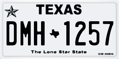 TX license plate DMH1257