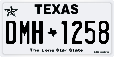 TX license plate DMH1258