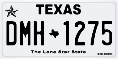TX license plate DMH1275