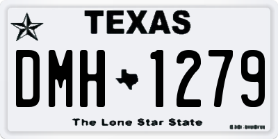 TX license plate DMH1279