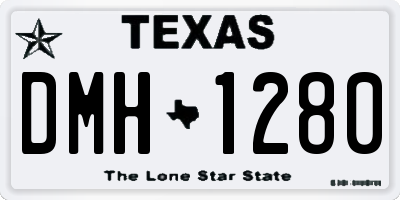 TX license plate DMH1280