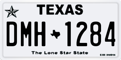 TX license plate DMH1284