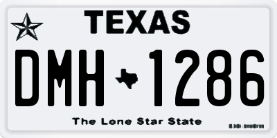 TX license plate DMH1286