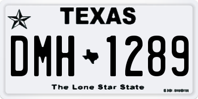TX license plate DMH1289