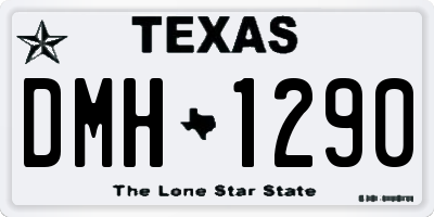 TX license plate DMH1290