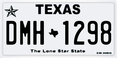 TX license plate DMH1298