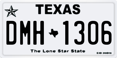 TX license plate DMH1306