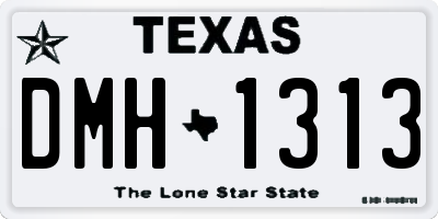 TX license plate DMH1313