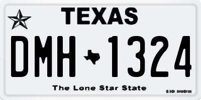 TX license plate DMH1324