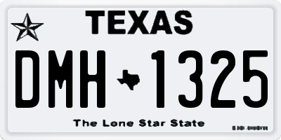 TX license plate DMH1325
