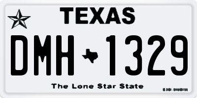 TX license plate DMH1329
