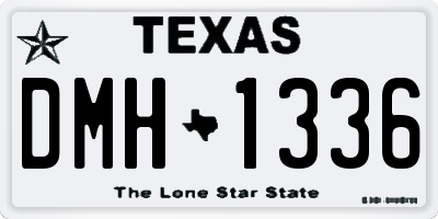 TX license plate DMH1336