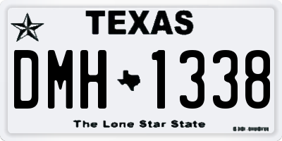 TX license plate DMH1338