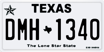 TX license plate DMH1340
