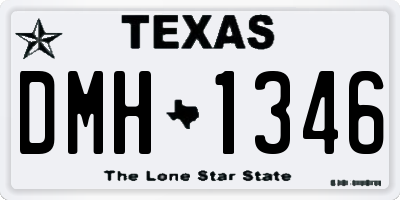 TX license plate DMH1346