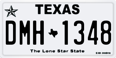 TX license plate DMH1348