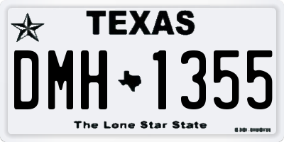 TX license plate DMH1355