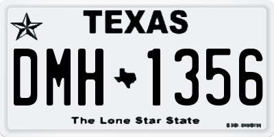 TX license plate DMH1356
