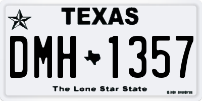 TX license plate DMH1357