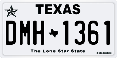 TX license plate DMH1361