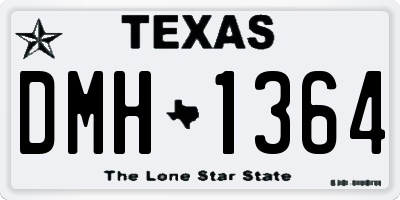 TX license plate DMH1364