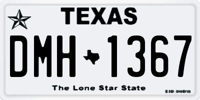 TX license plate DMH1367