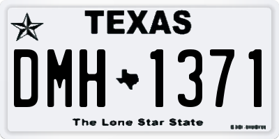 TX license plate DMH1371