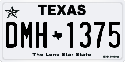 TX license plate DMH1375