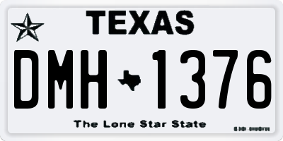 TX license plate DMH1376