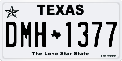 TX license plate DMH1377