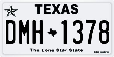 TX license plate DMH1378