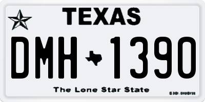 TX license plate DMH1390