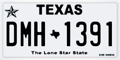 TX license plate DMH1391