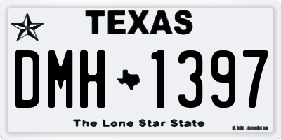 TX license plate DMH1397