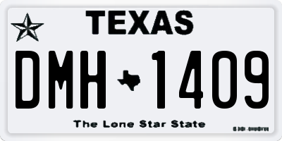TX license plate DMH1409