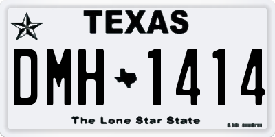 TX license plate DMH1414