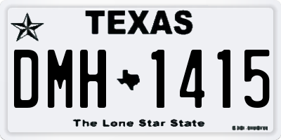 TX license plate DMH1415