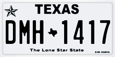 TX license plate DMH1417