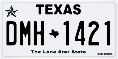TX license plate DMH1421