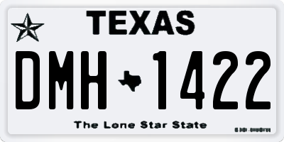 TX license plate DMH1422