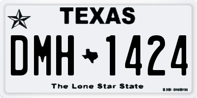 TX license plate DMH1424