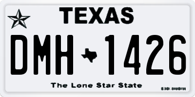 TX license plate DMH1426