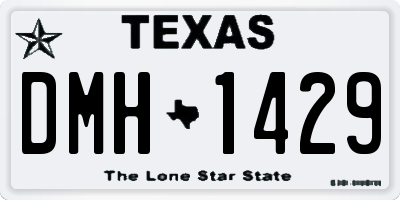 TX license plate DMH1429