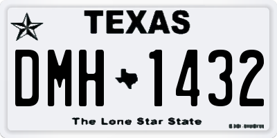 TX license plate DMH1432