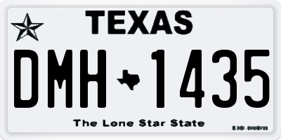 TX license plate DMH1435