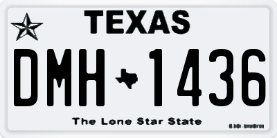 TX license plate DMH1436
