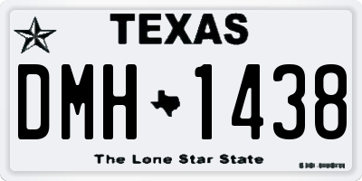 TX license plate DMH1438