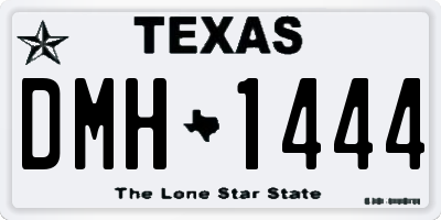 TX license plate DMH1444